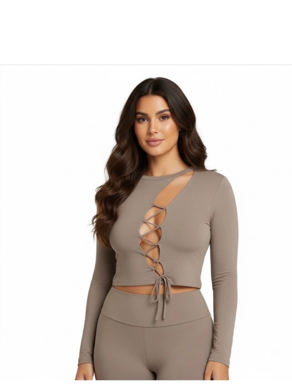 NEW SKIMS Size 2X Chrome Gray Cropped long Slevr